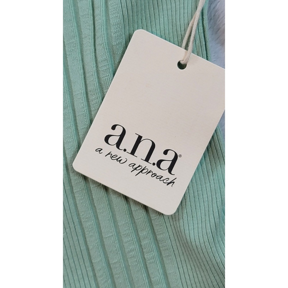 Ana New With Tag Soft Green Ribbed Tshirt Scoop Neck Granny Cottage Core XXL 2XL - Picture 3 of 7